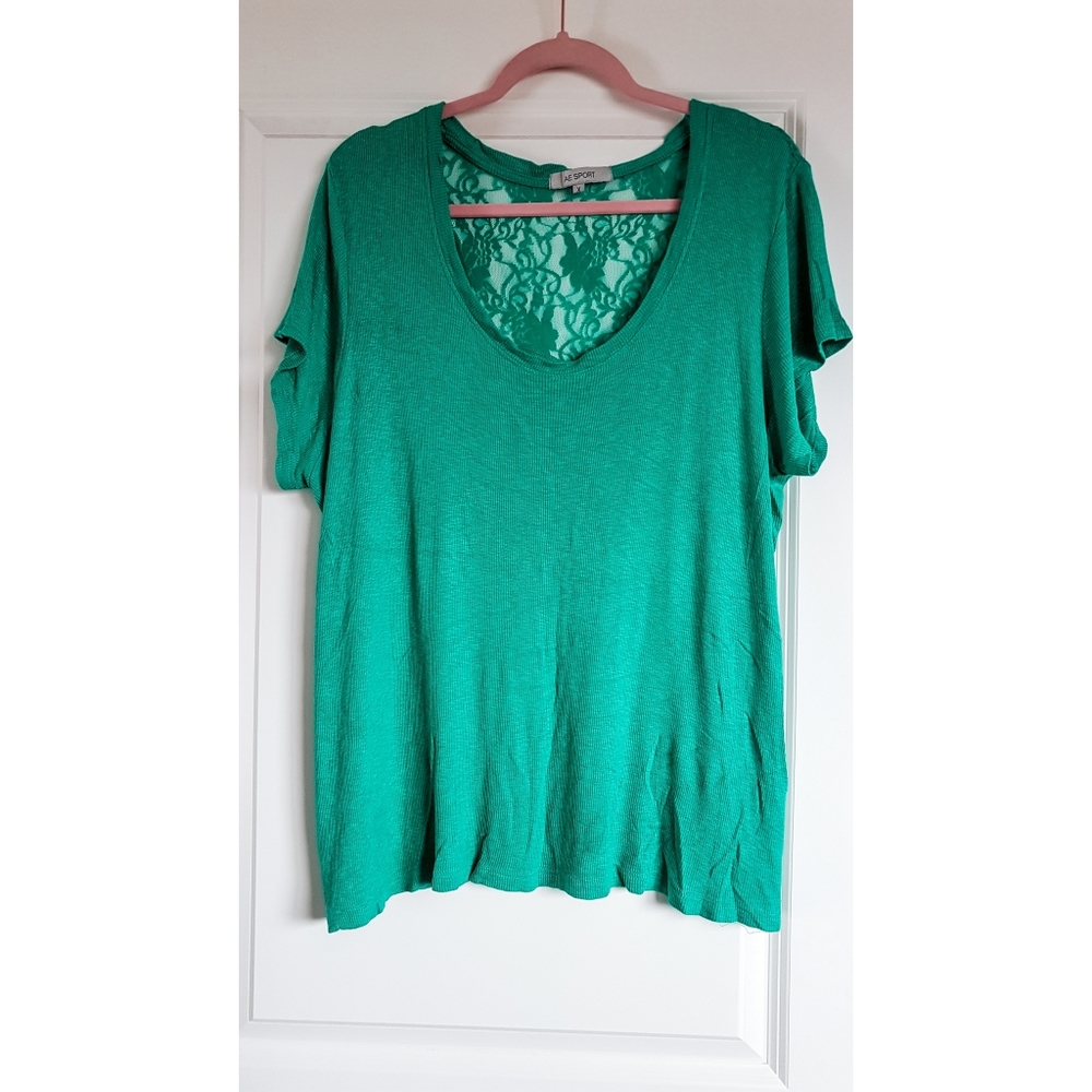 Teal Lace Top